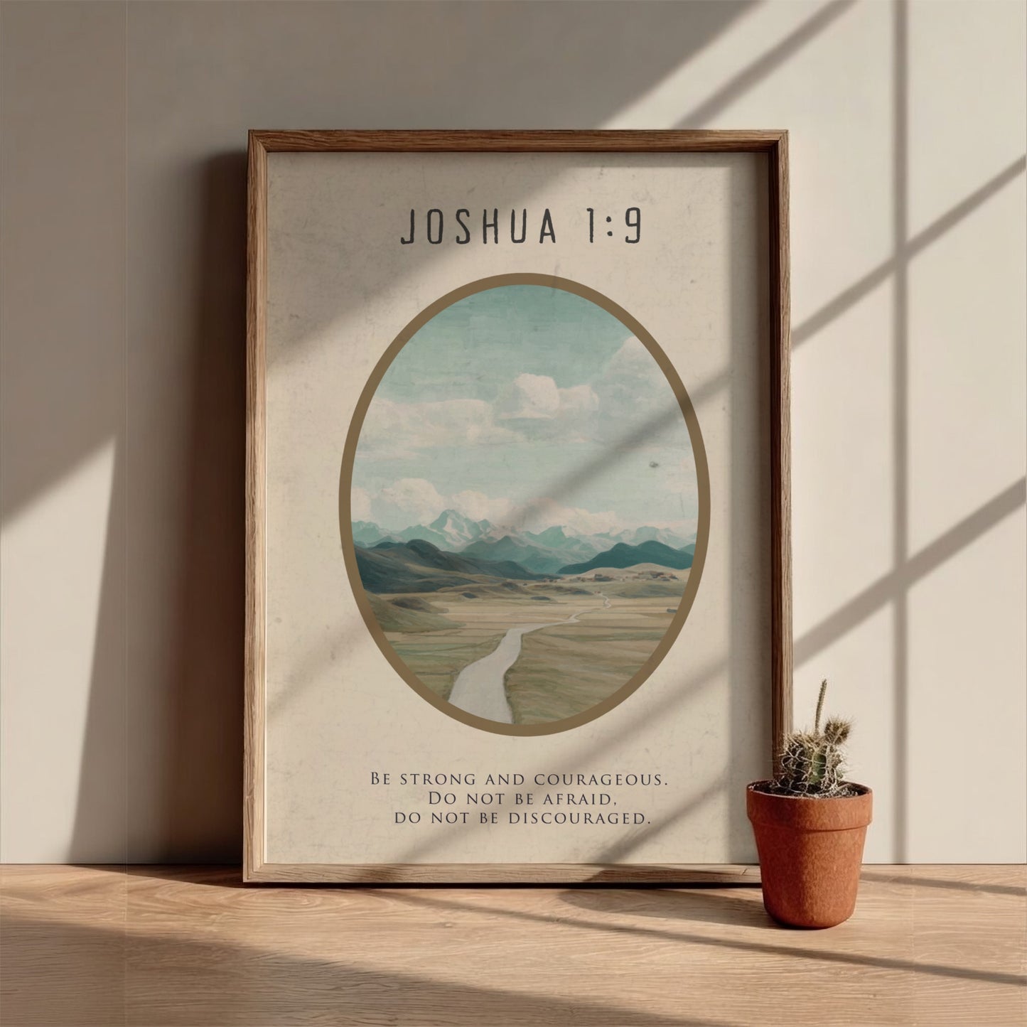 Joshua 1:9: The Resolve – Modern Minimalist Scripture Art