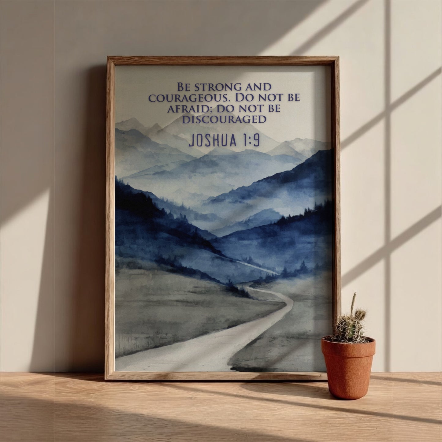 Joshua 1:9: The Backbone – Modern Minimalist Scripture Art