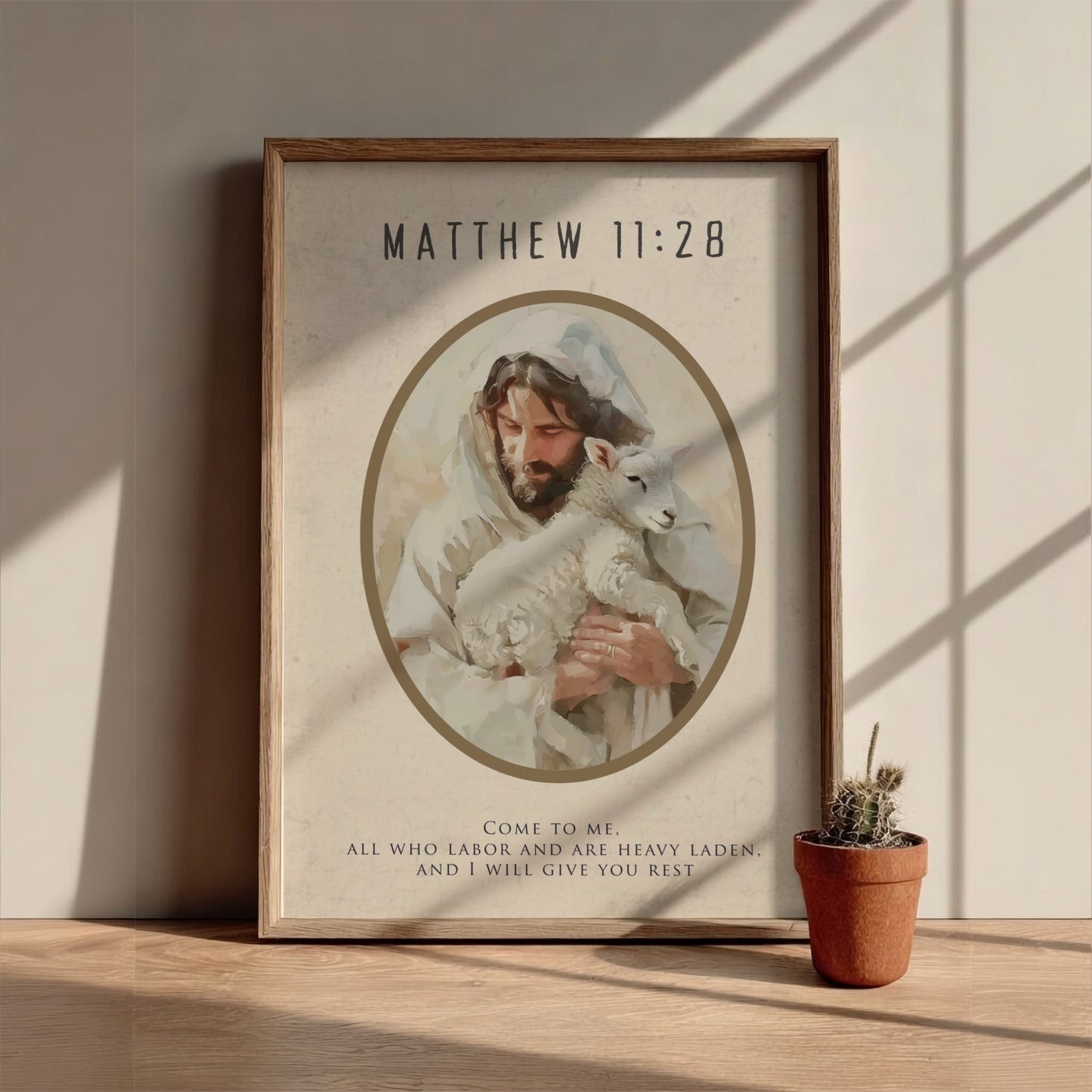 Matthew 11:28: The Unburden – Modern Minimalist Scripture Wall Art