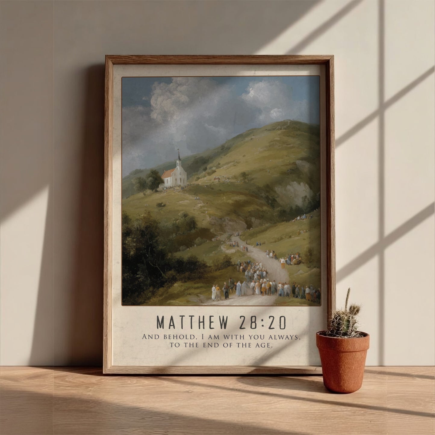Matthew 28:20: The Presence – Modern Minimalist Scripture Art