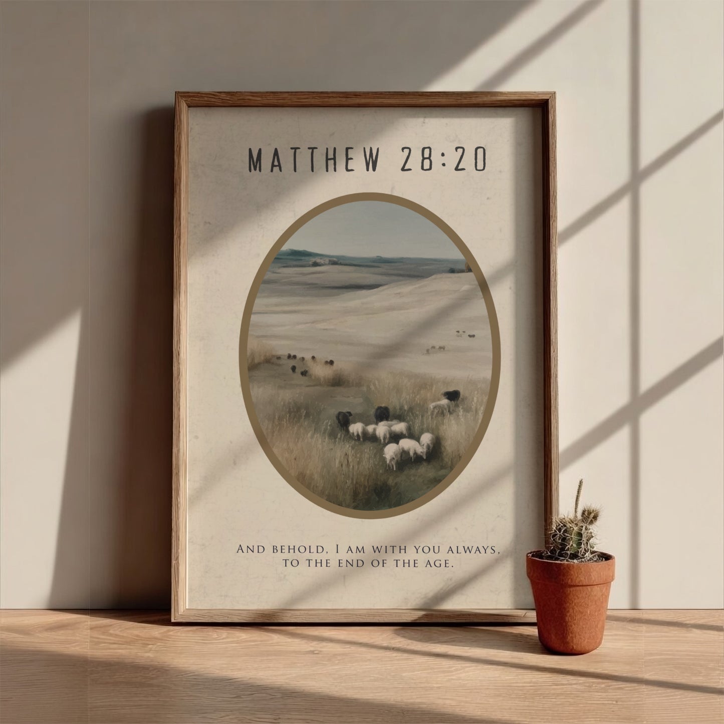Matthew 28:20: The Continuity – Modern Minimalist Scripture Art