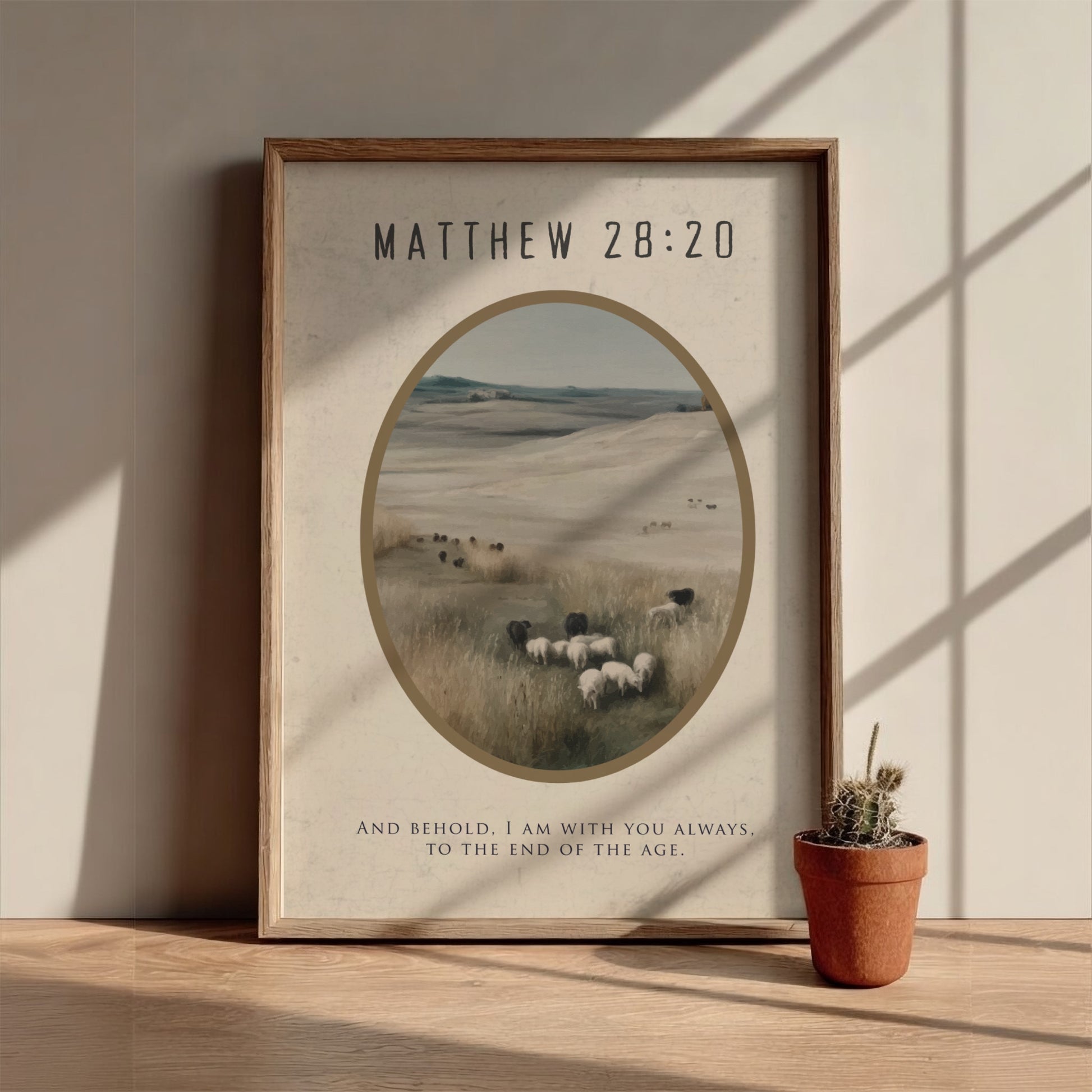 Matthew 28:20: The Continuity – Modern Minimalist Scripture Art
