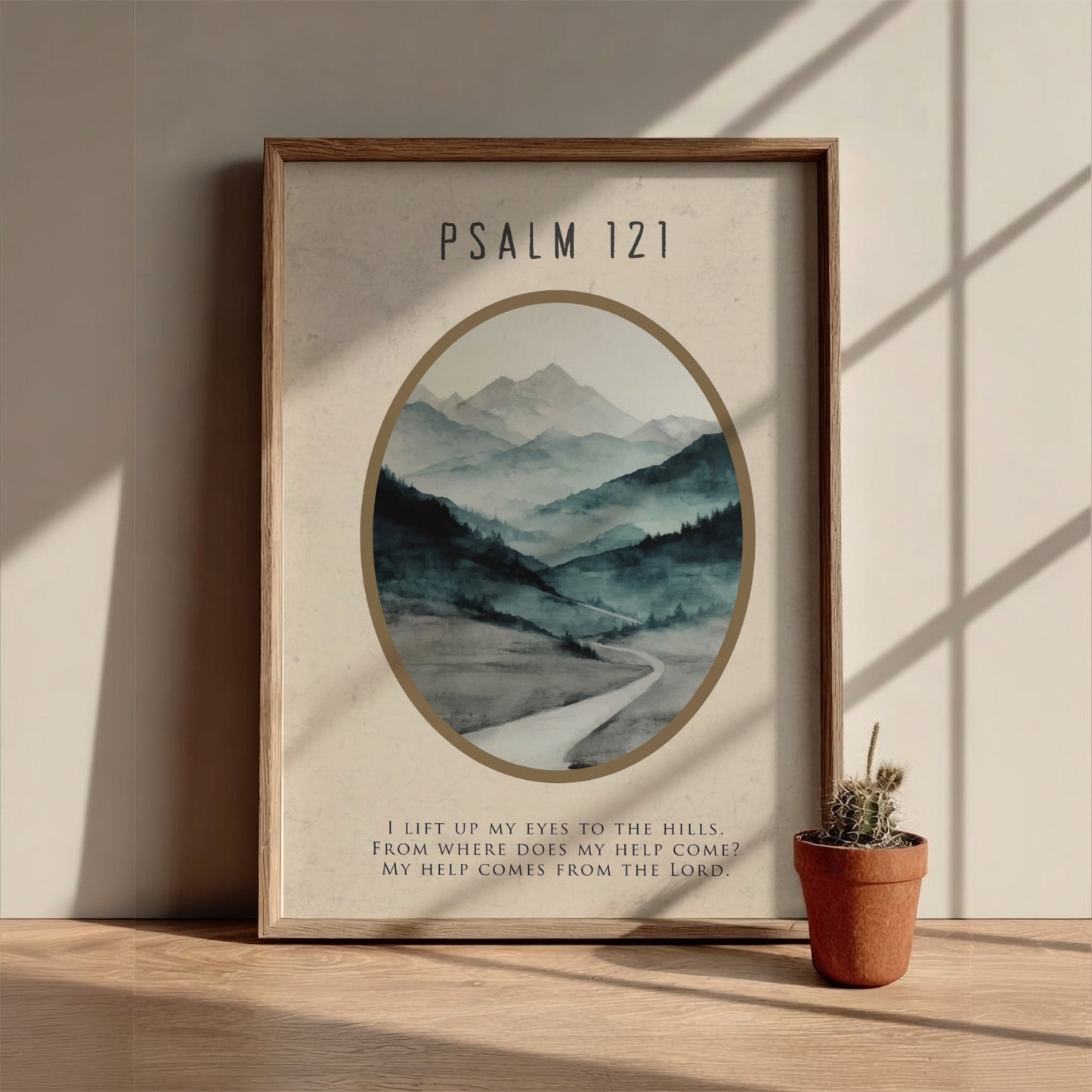Psalm 121: The Guardian – Modern Minimalist Scripture Wall Art