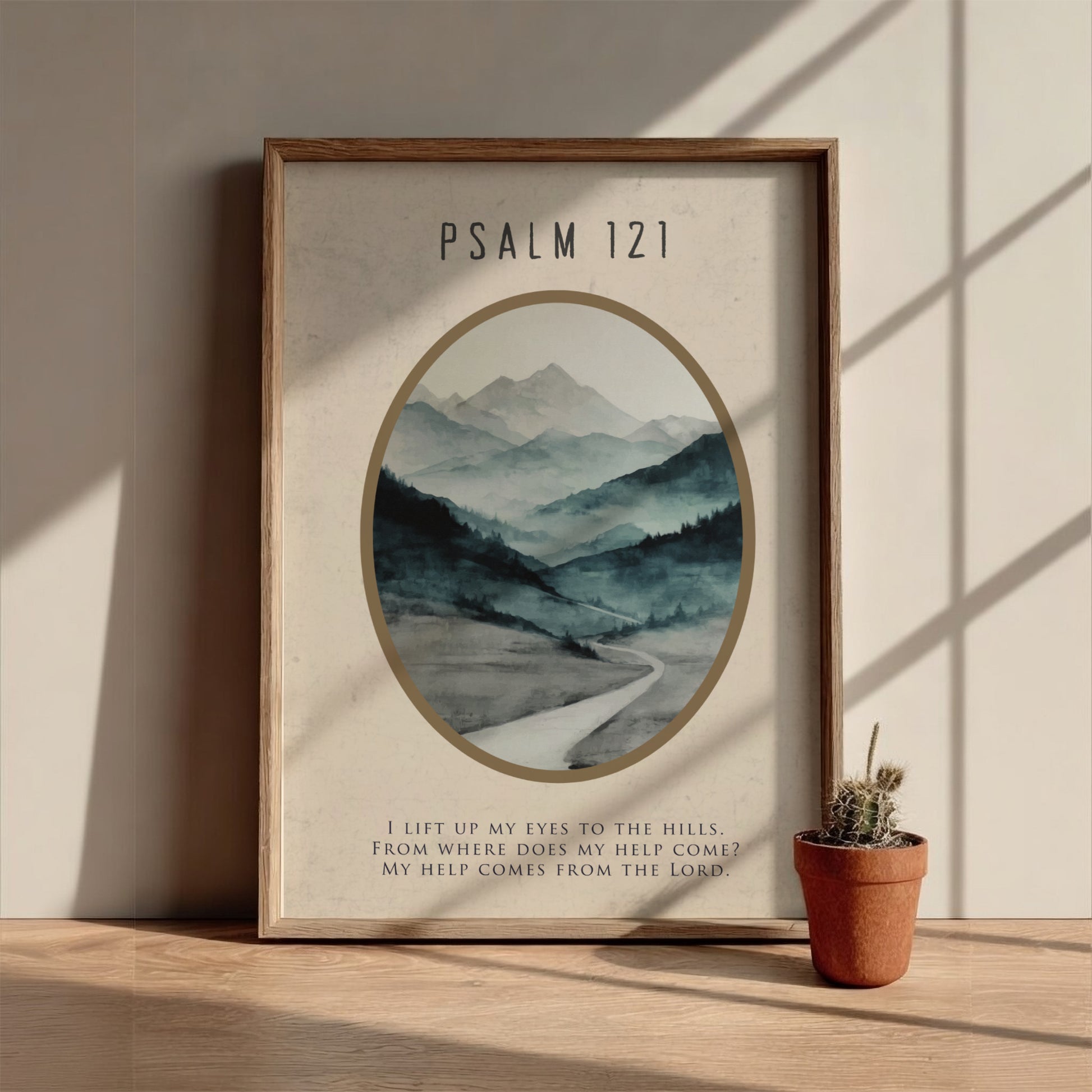 Psalm 121: The Guardian – Modern Minimalist Scripture Wall Art
