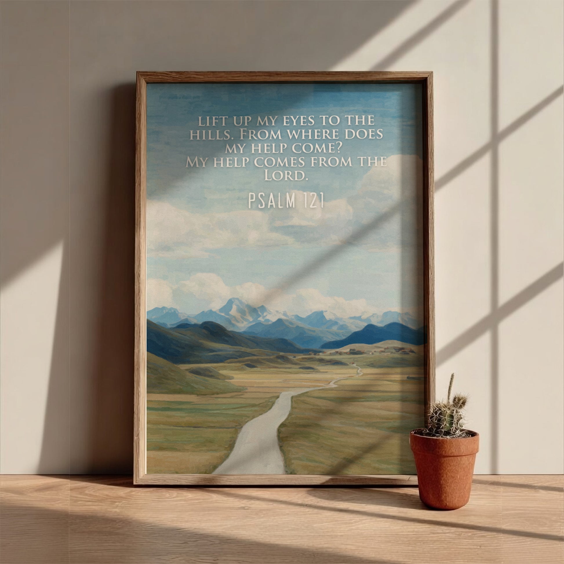 Psalm 121: The Unslumbering – Modern Minimalist Scripture Wall Art