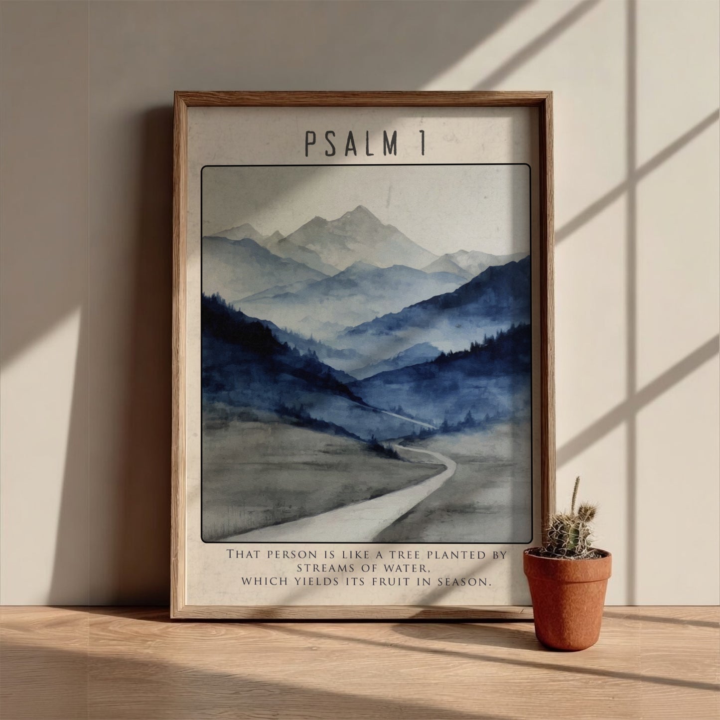 Psalm 1: The Foundation – Modern Minimalist Scripture Art