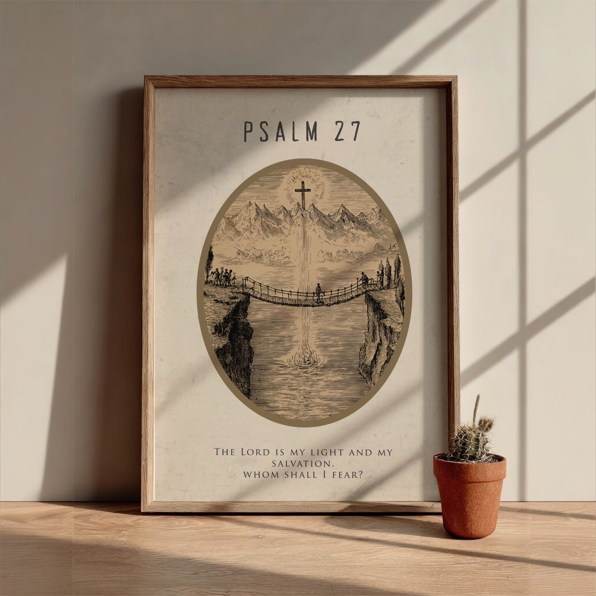Psalm 27: The Fortress – Modern Minimalist Scripture Art