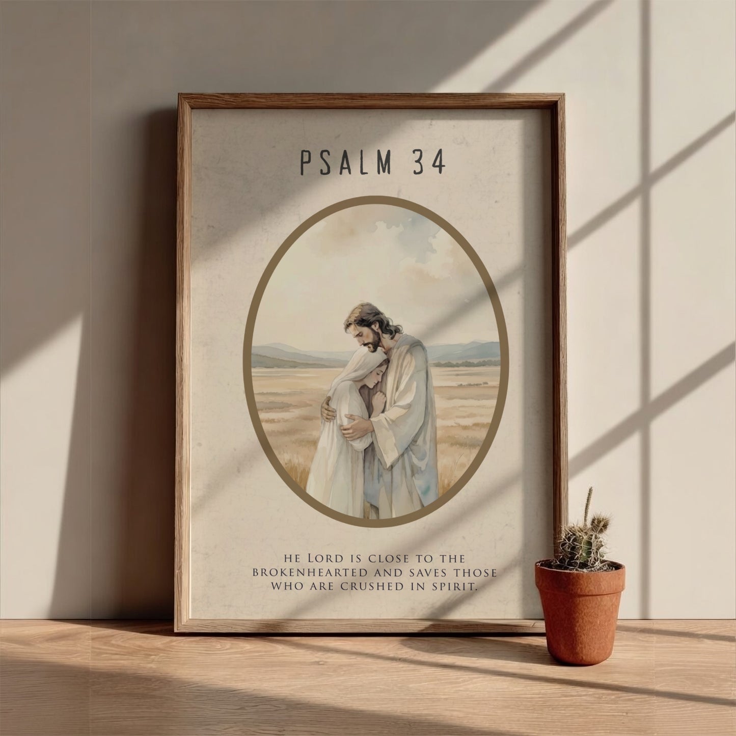 Psalm 34: The Radiance – Modern Minimalist Scripture Art