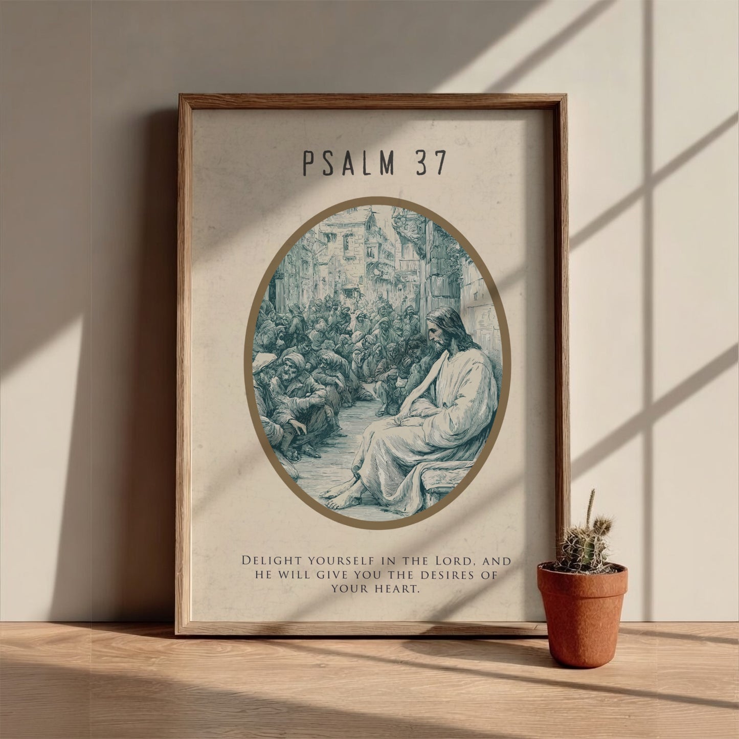 Psalm 37: The Heritage – Modern Minimalist Scripture Art