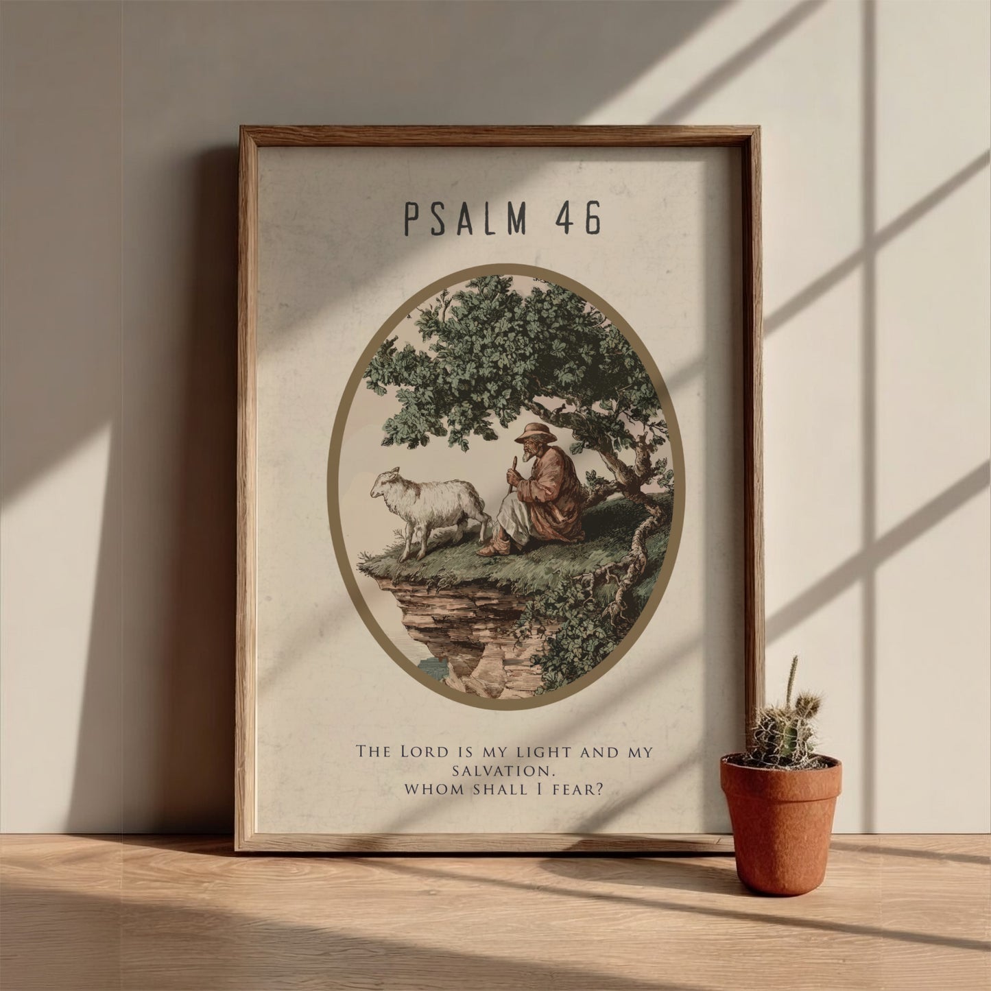 Psalm 46: Modern Minimalist Scripture Wall Art