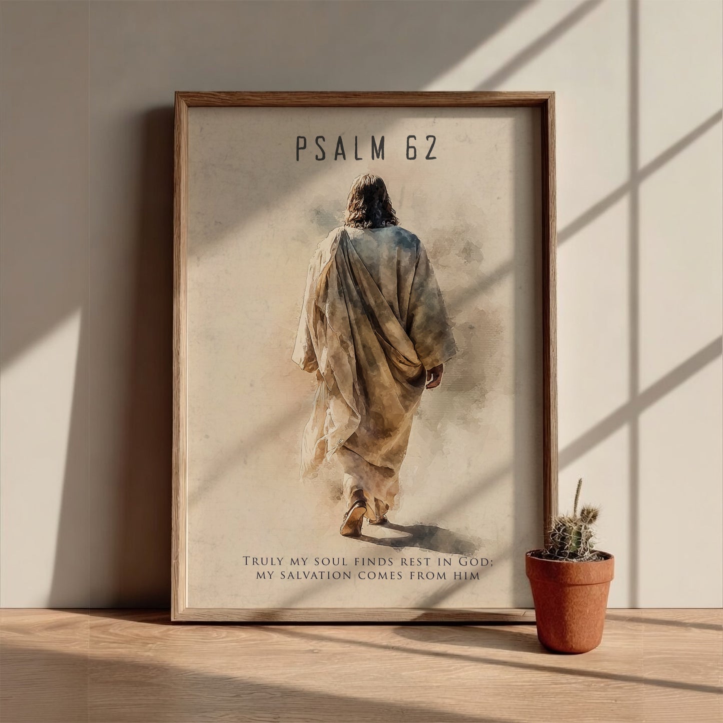 Psalm 62: The Unshakable – Modern Minimalist Scripture Art
