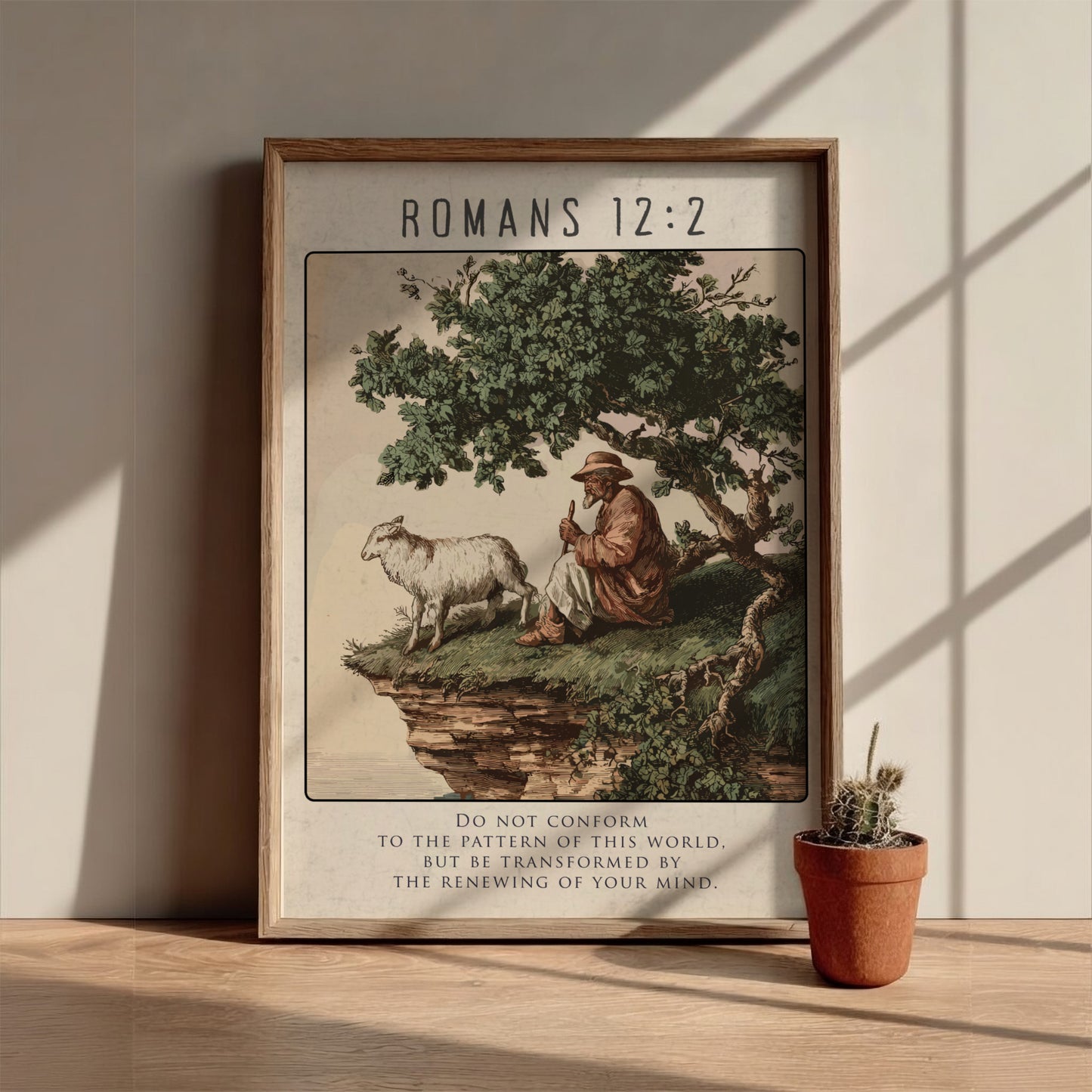 Romans 12:2: The Renewing – Modern Minimalist Scripture Art