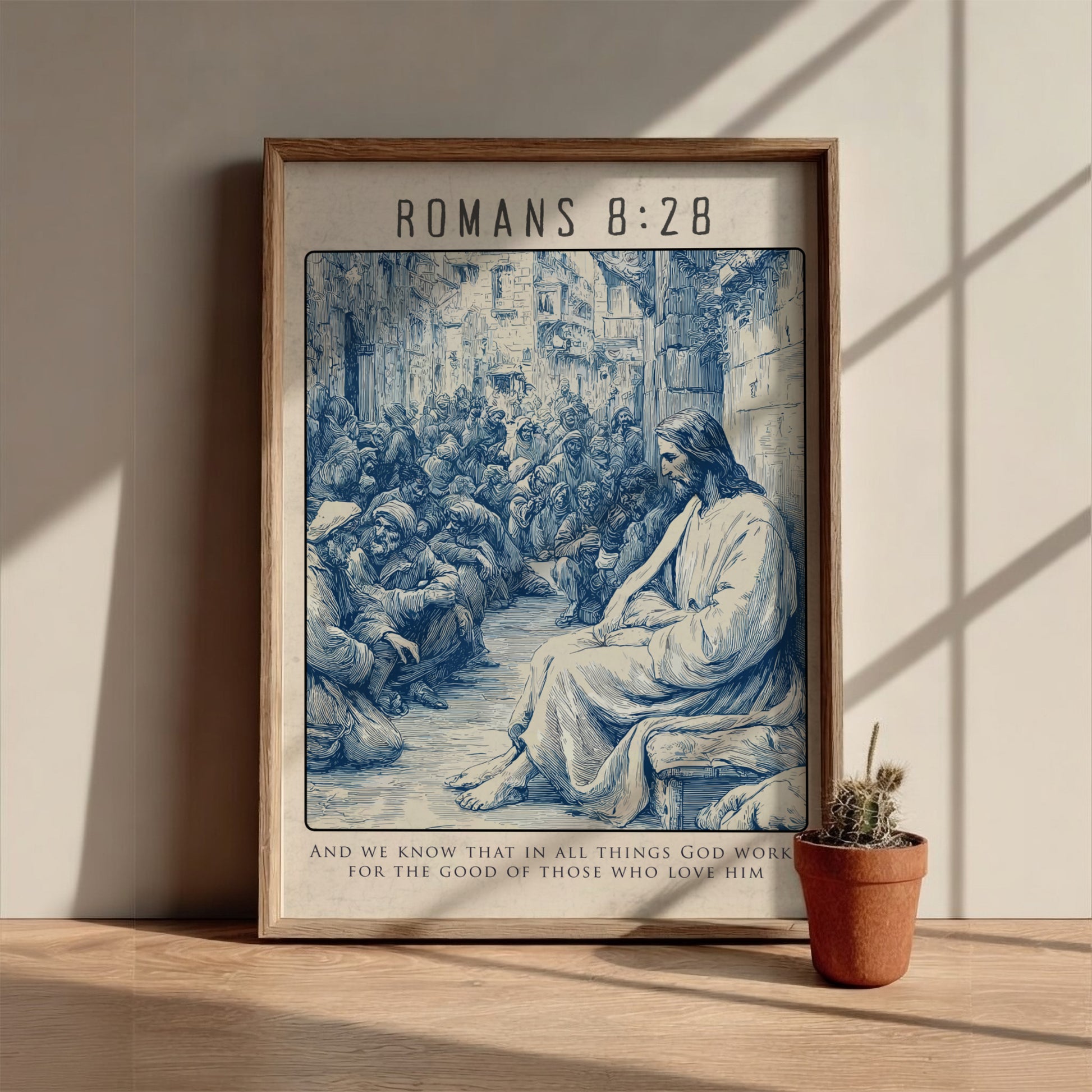Romans 8:28: The Purpose – Modern Minimalist Scripture Art