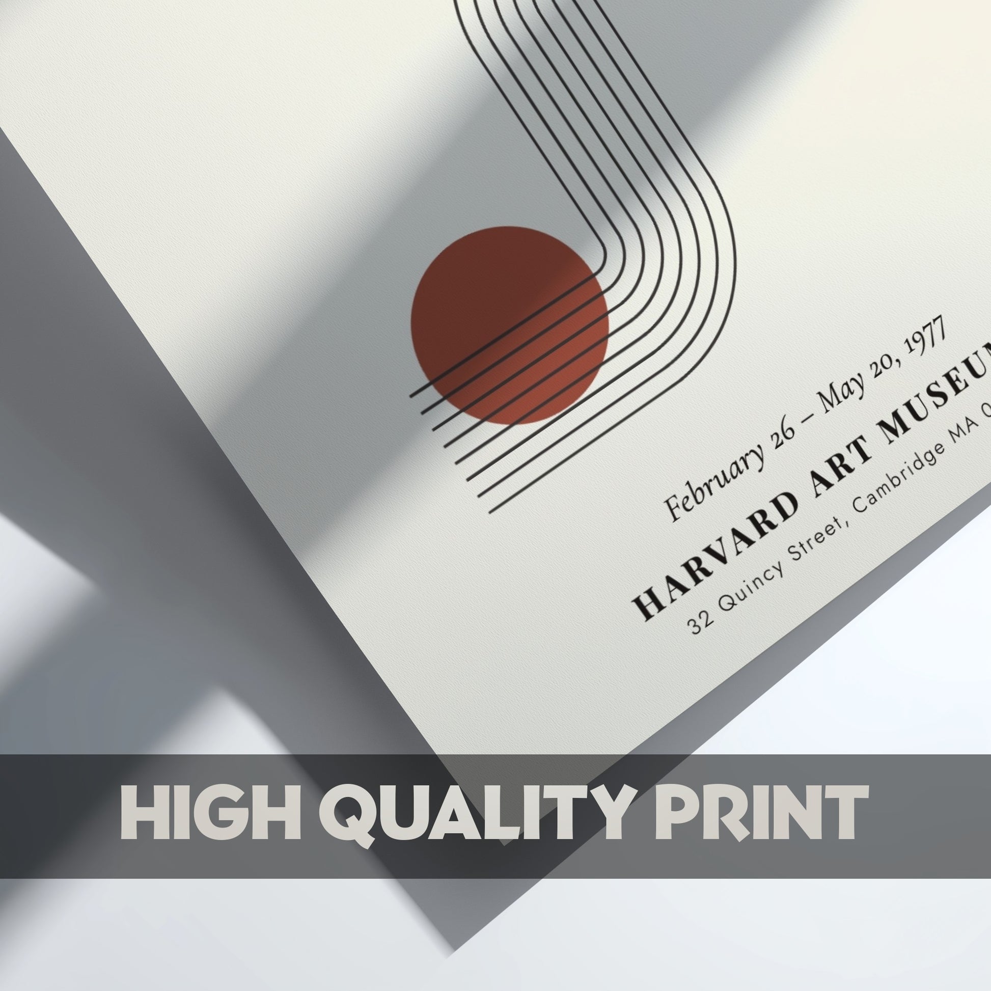Bauhaus poster featuring geometric shapes and warm colors, modern art design