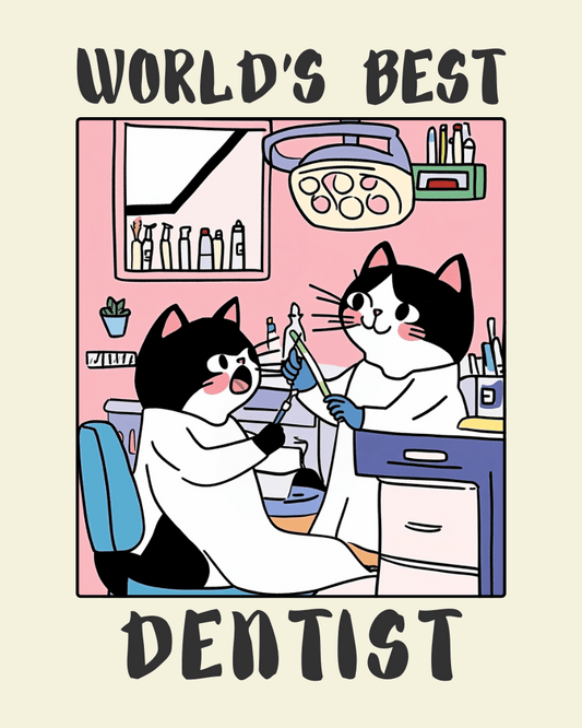 World's Best Dentist Poster - Funny Gift Ideas for Dentists