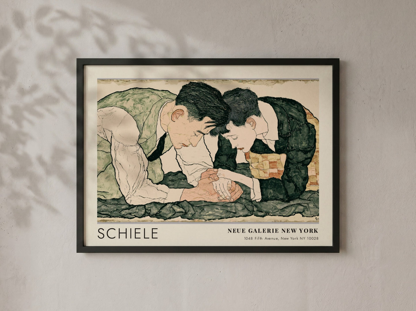 Wall art poster featuring Egon Schiele Die Umarmung art from Neue Galerie New York