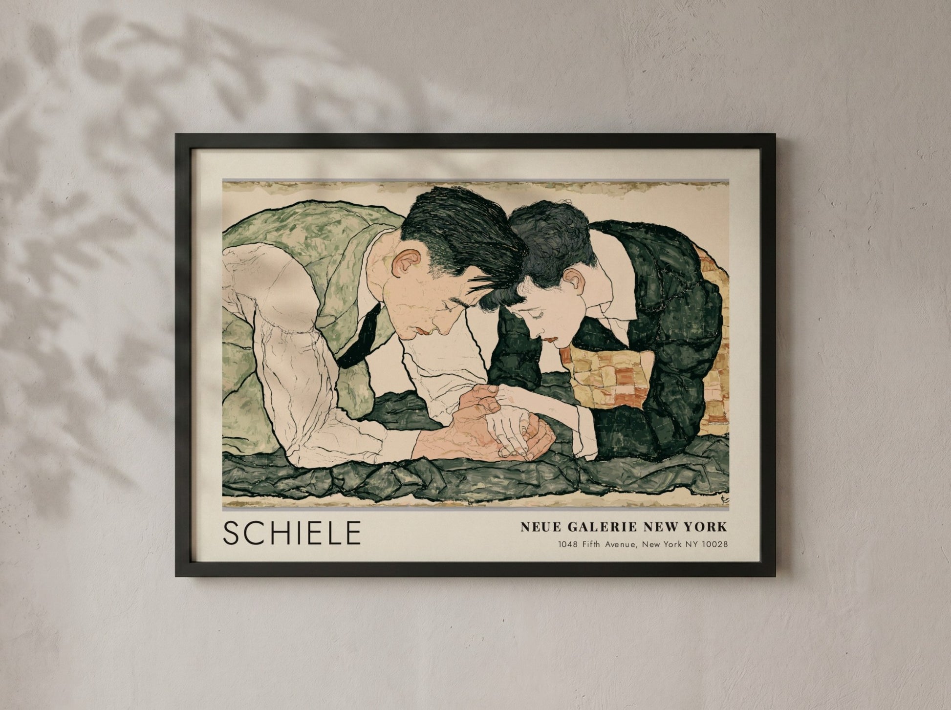 Wall art poster featuring Egon Schiele Die Umarmung art from Neue Galerie New York