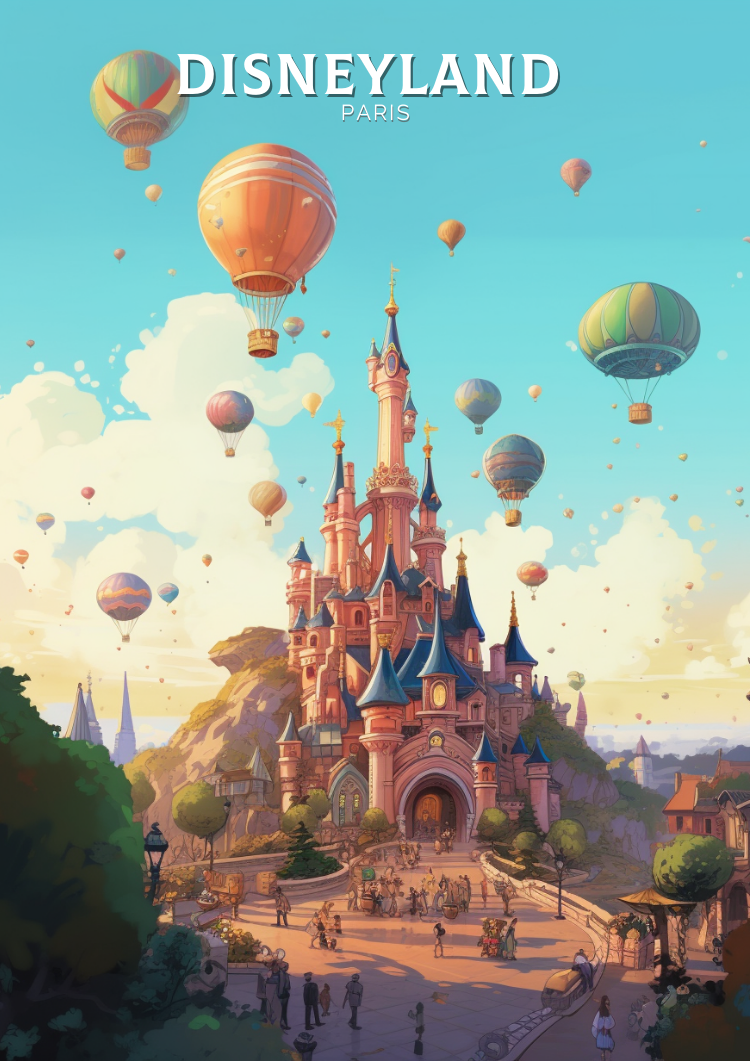 Europe DISNEYLAND TRAVEL WALL DECOR - PARIS ARTWORK