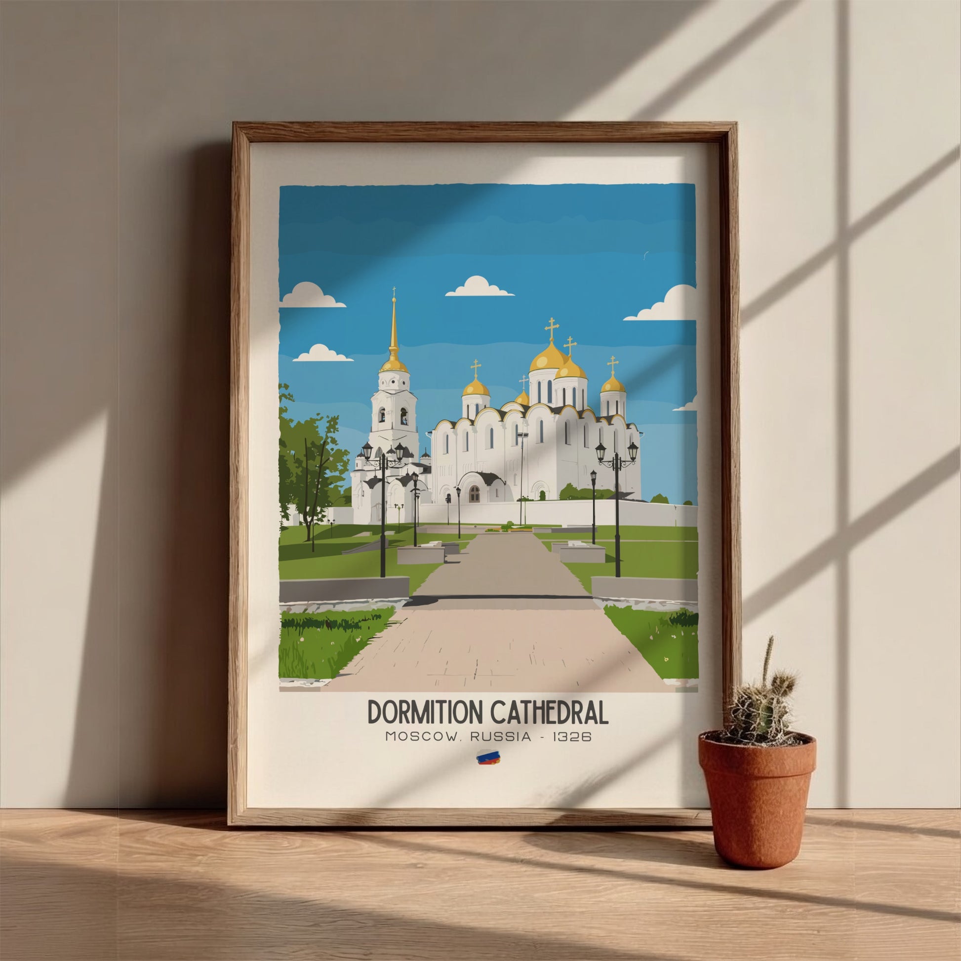 Dormition Cathedral Moscow Art - The Golden Dome Masterpiece Wall Print