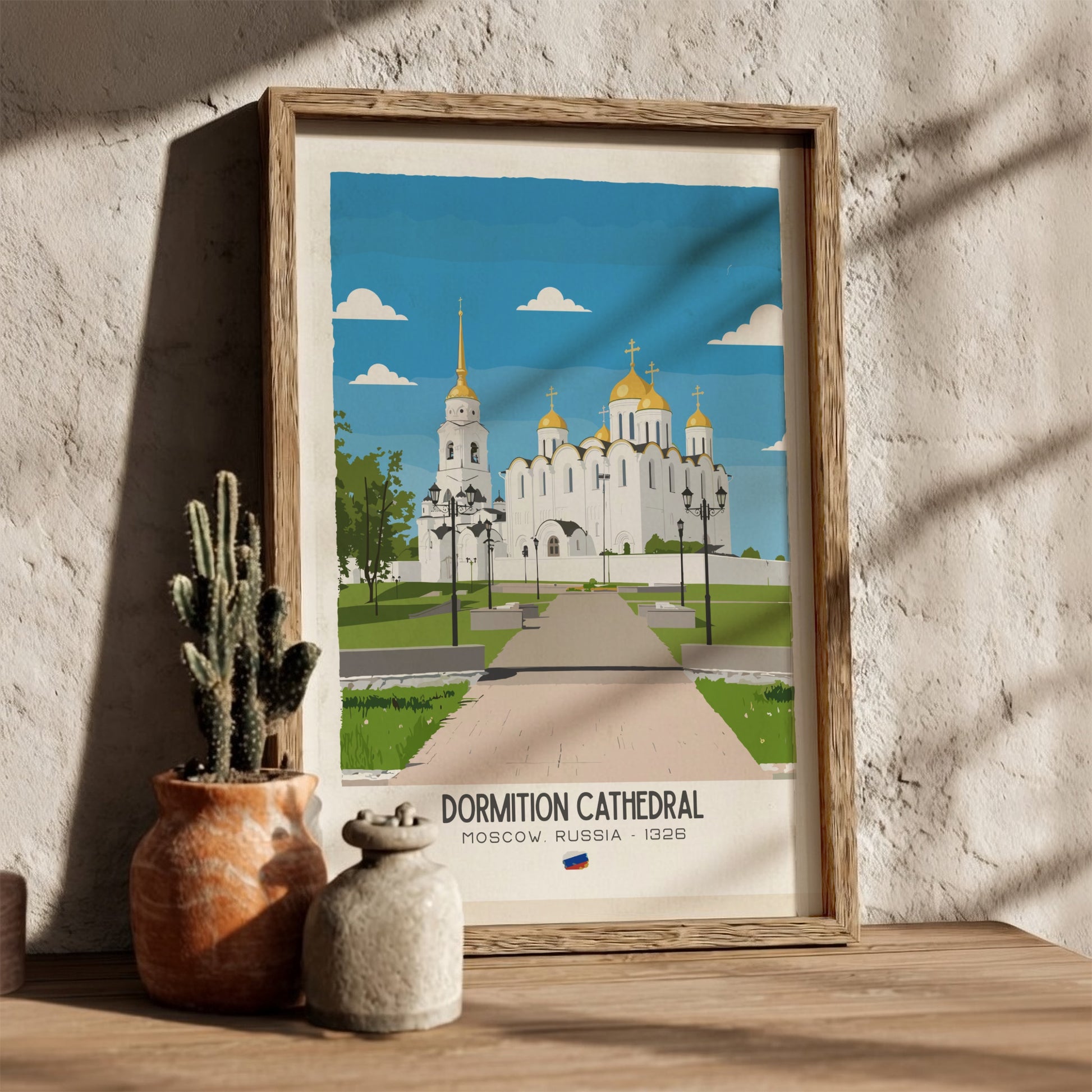 Dormition Cathedral Moscow Art - The Golden Dome Masterpiece Wall Print