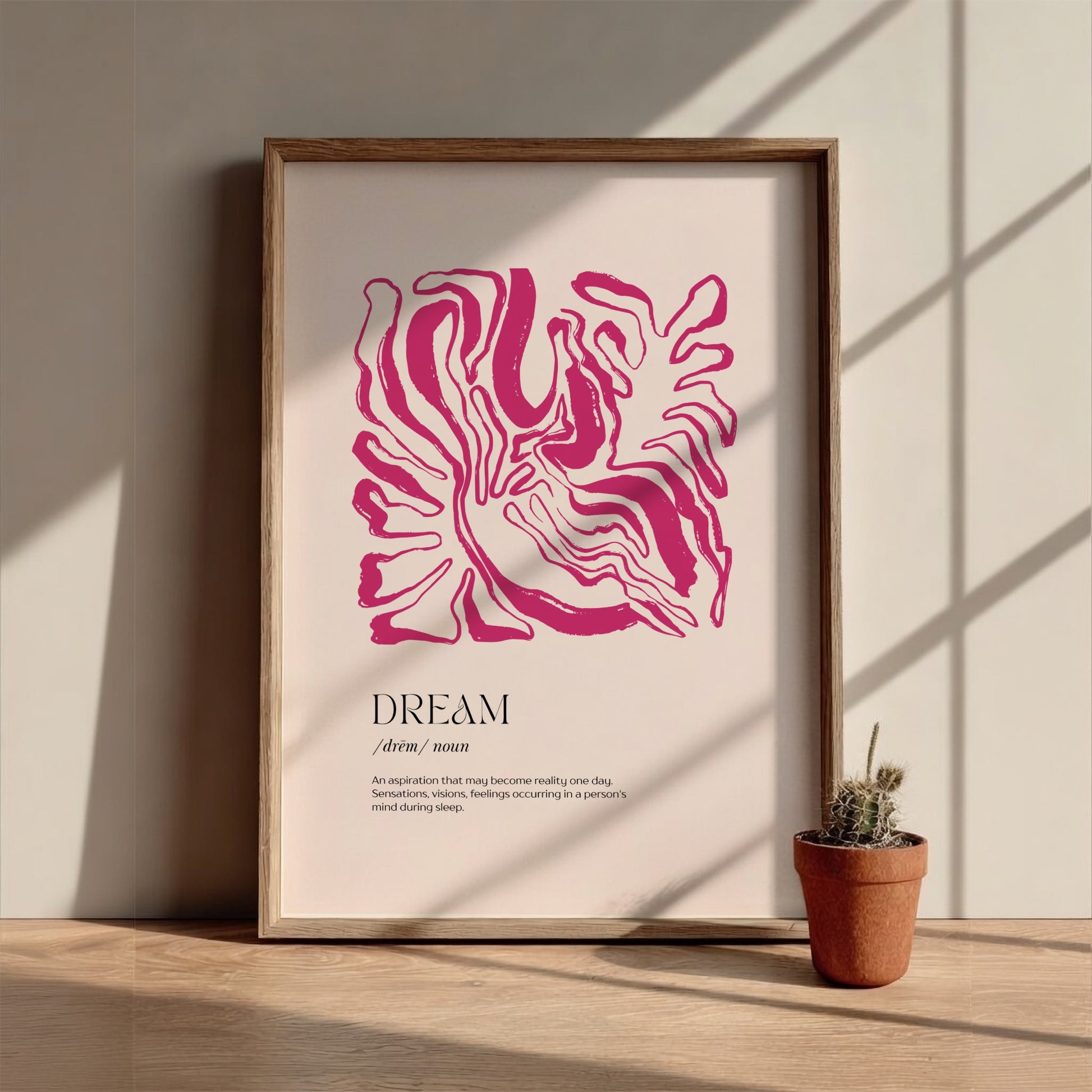 Dream Definition: Modern Minimalist Typography Wall Art