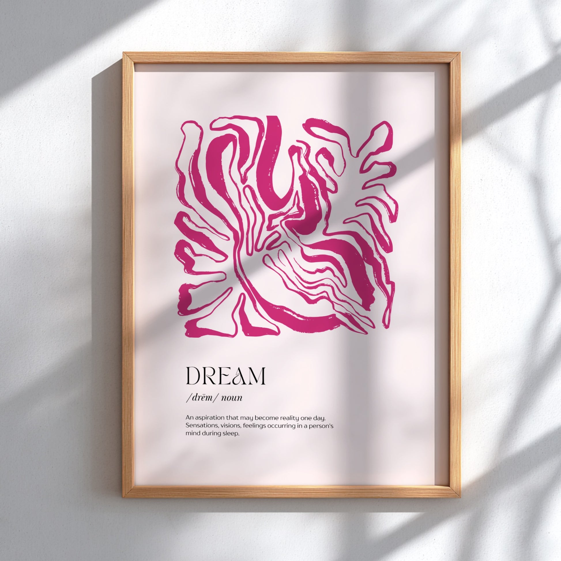 Dream Definition: Modern Minimalist Typography Wall Art