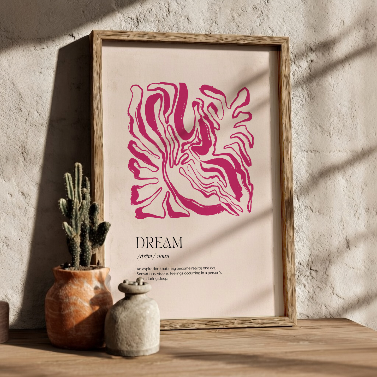 Dream Definition: Modern Minimalist Typography Wall Art