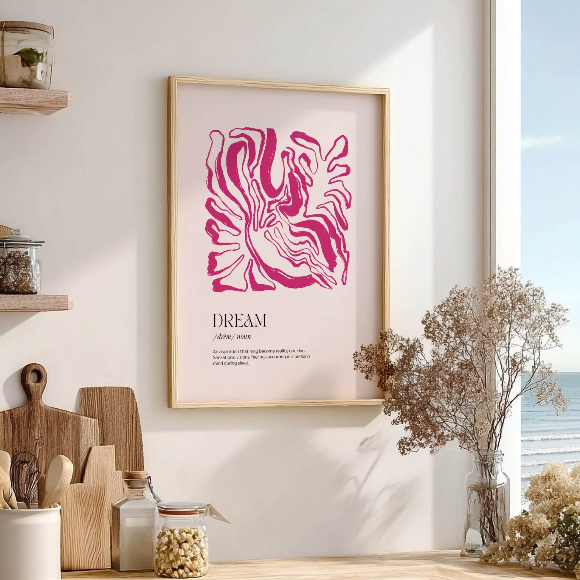 Dream Definition: Modern Minimalist Typography Wall Art