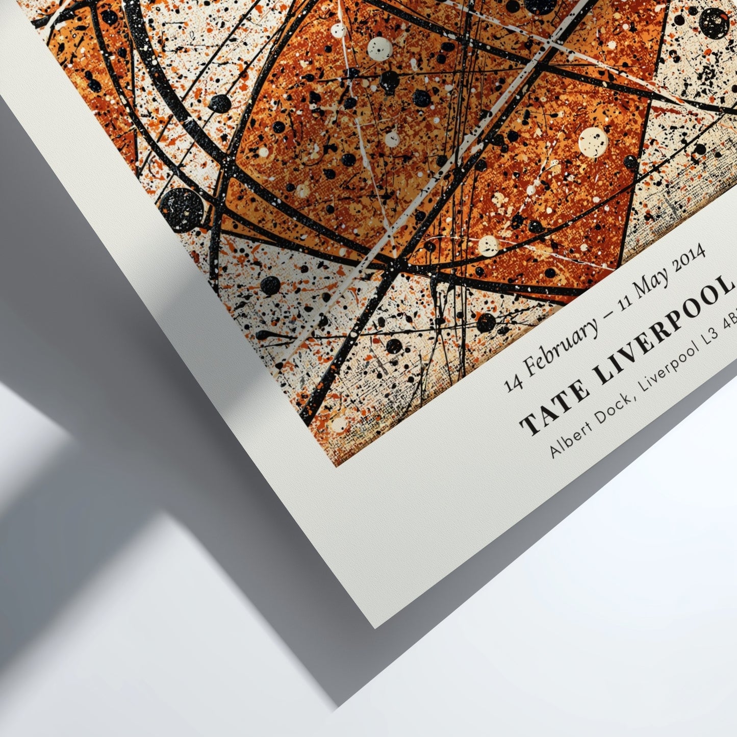 Wall art poster featuring Jackson Pollock Drip Energy Made Visible exhibition with abstract lines