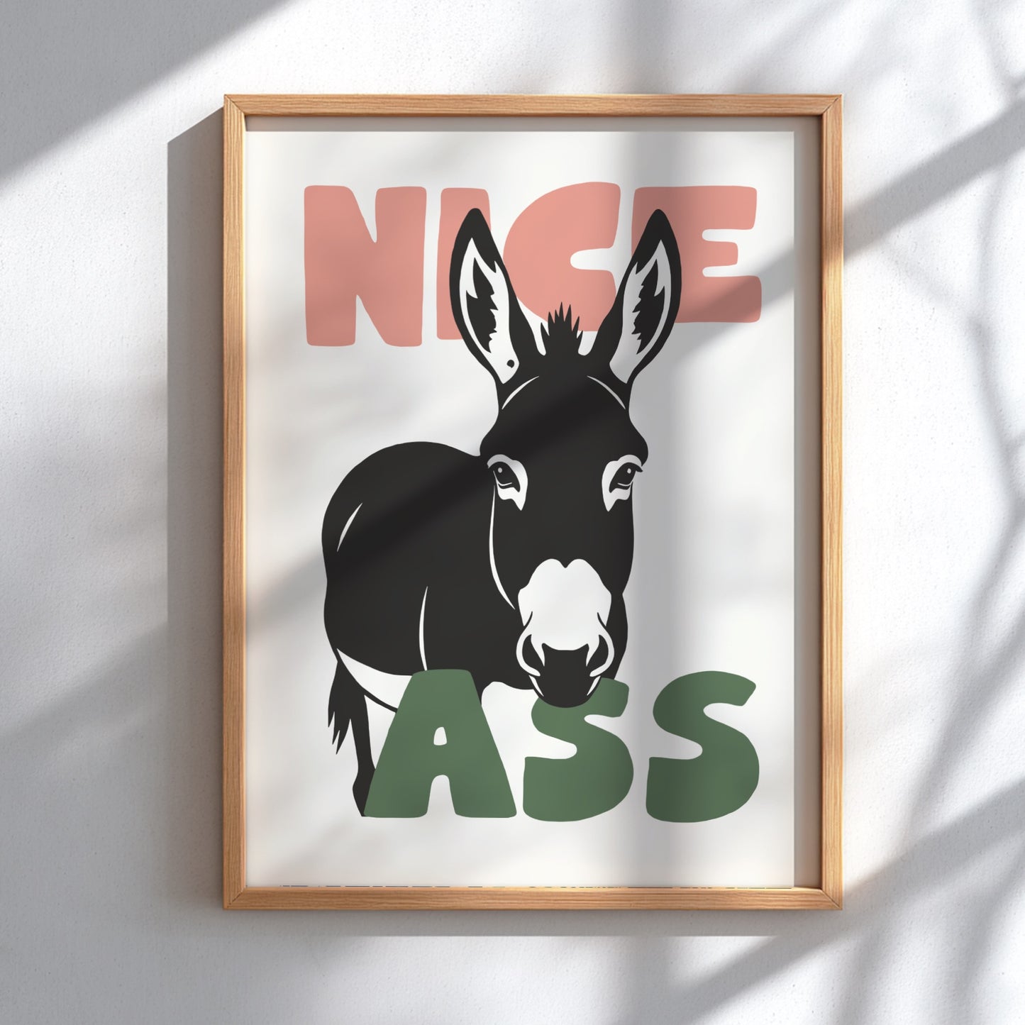 Cheeky Silhouette Modern Art - The Dunkey "Nice Ass" Wall Print