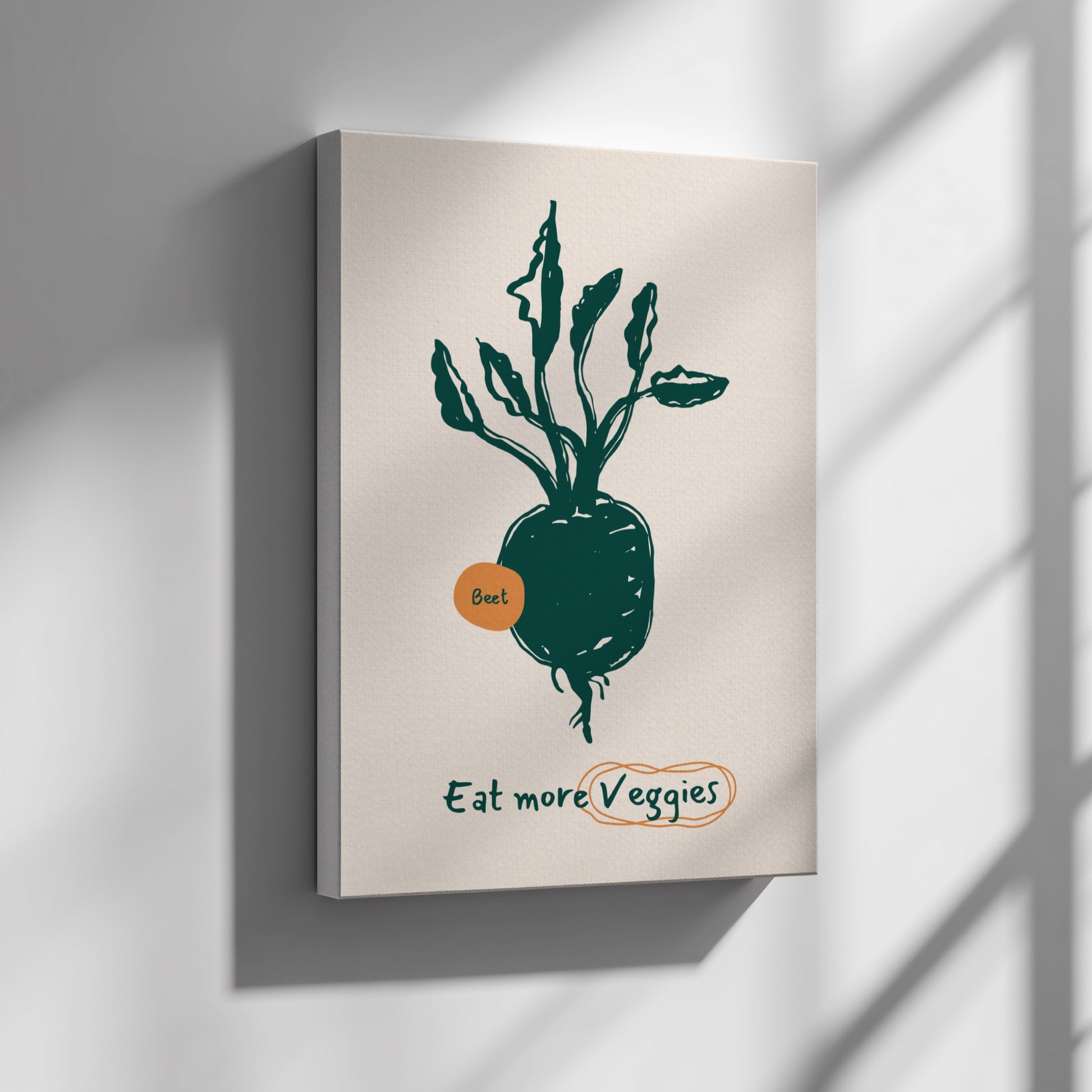 Eat More Veggies - Beetroot Poster | Vibrant Vegetable Wall Art Print