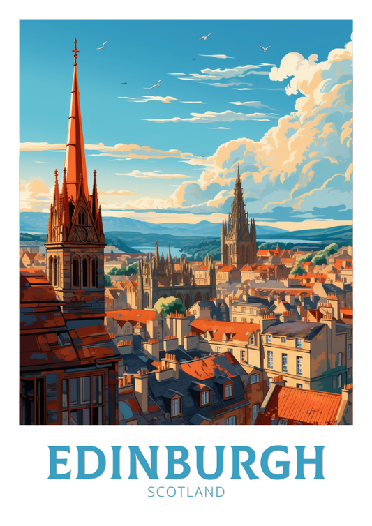 Affiche de voyage d'Edimbourg