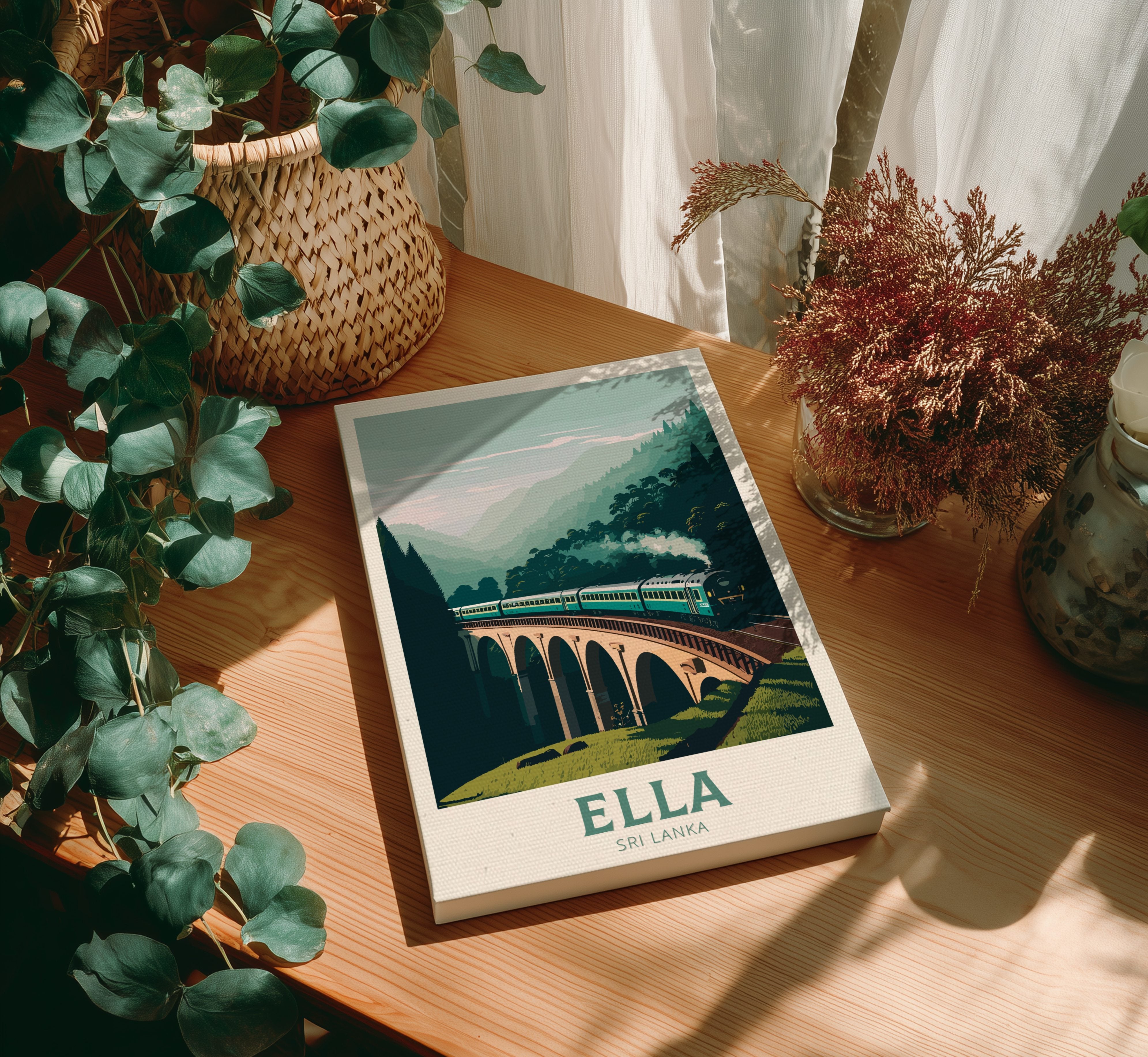 Asian ELLA TRAVEL POSTER - RETRO SRI LANKA ART