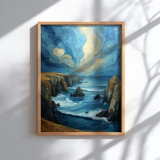 Endurance - Rocky Coastline and Crashing Waves Wall Art