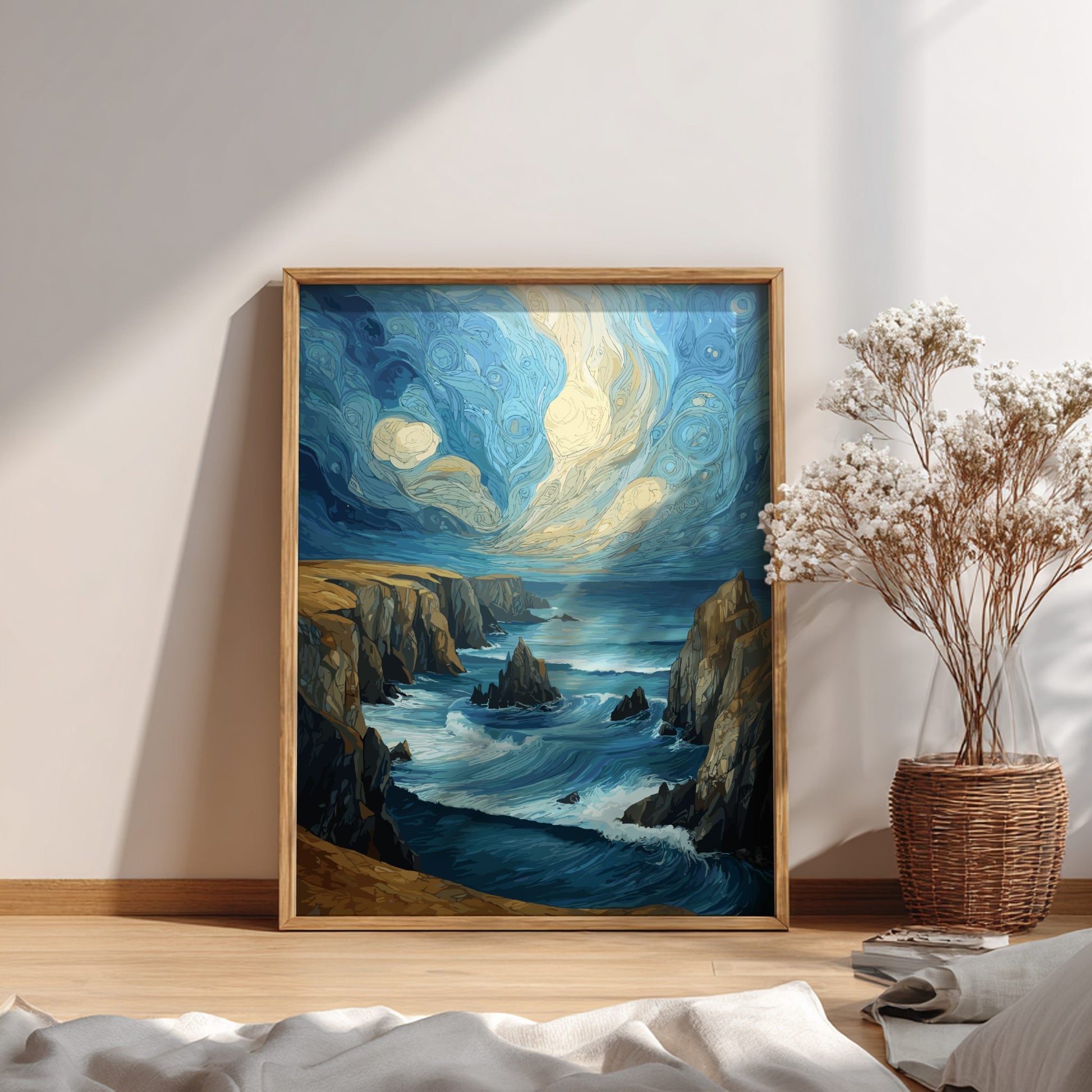 Endurance - Rocky Coastline and Crashing Waves Wall Art
