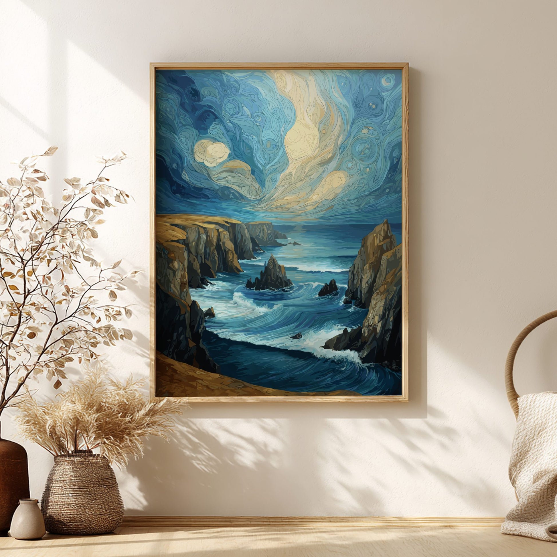 Endurance - Rocky Coastline and Crashing Waves Wall Art