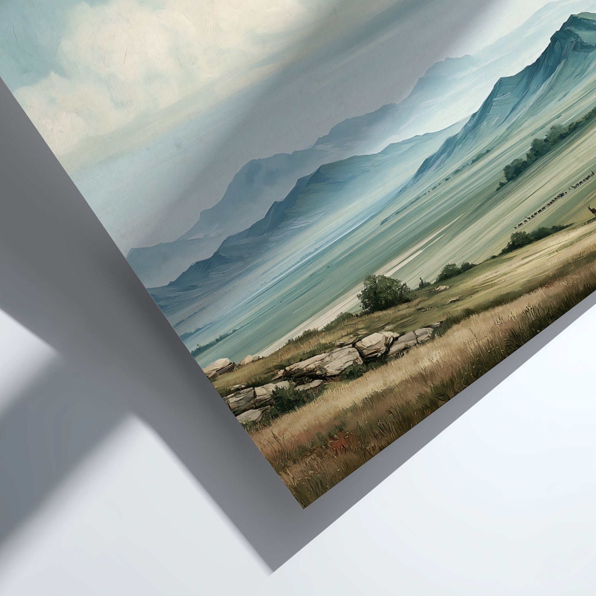 Poster displaying rolling hills under a cloudy sky with Ephesians 3:20 verse text.