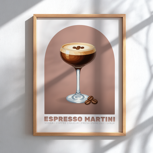 Espresso Martini Cocktail Poster - Drinks Wall Art