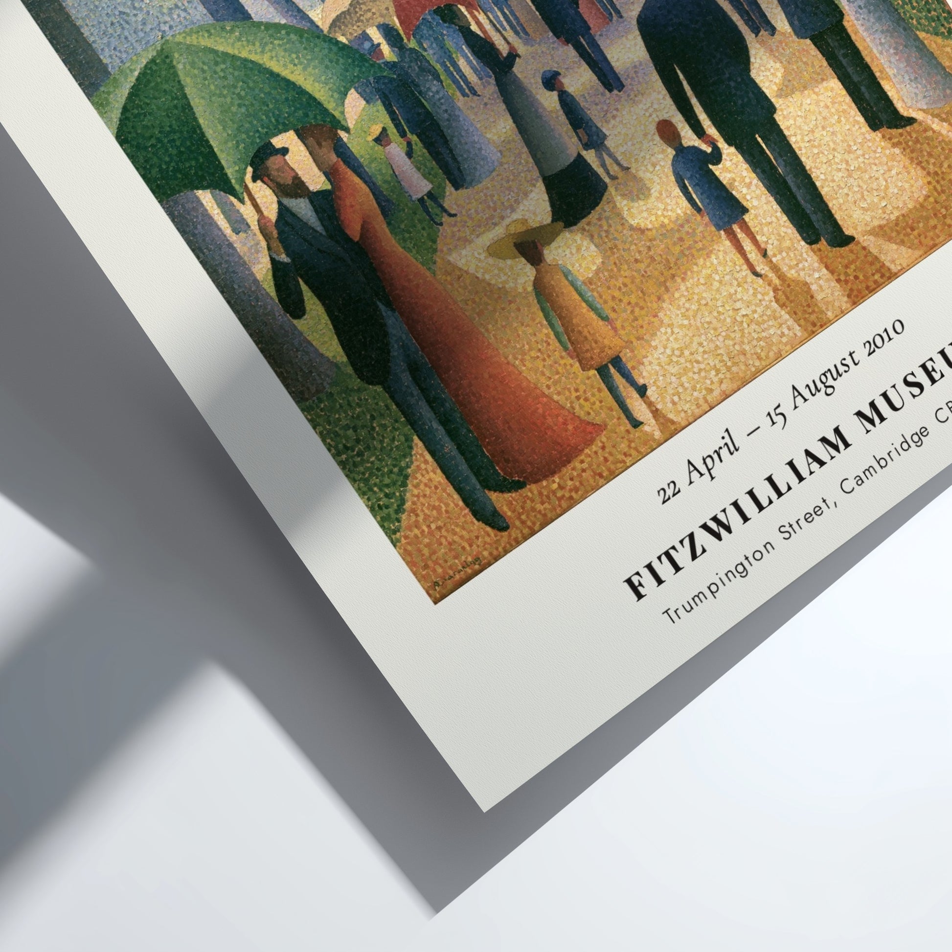 Seurat exhibition poster featuring Étude pour la Grande Jatte with vibrant colors and park scene in