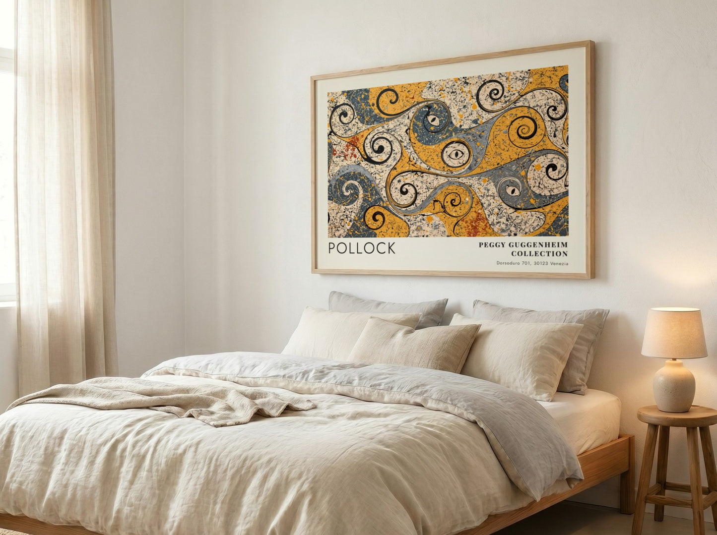 Wall art poster featuring Jackson Pollock Eyes in the Heat with swirling abstract shapes