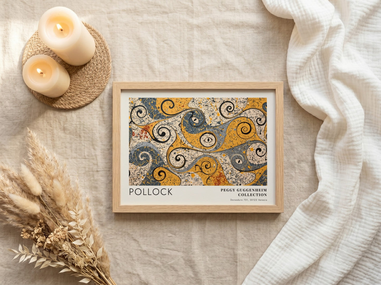 Wall art poster featuring Jackson Pollock Eyes in the Heat with swirling abstract shapes
