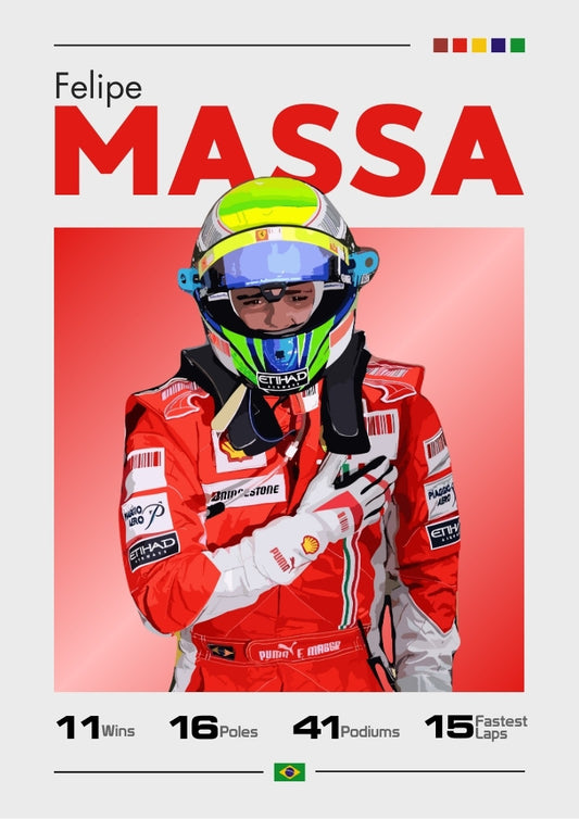 Felipe Massa Poster - Ferrari F1 Print