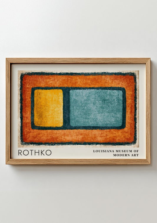 Wall art poster featuring Mark Rothko abstract color blocks from Louisiana Museum of Modern Art