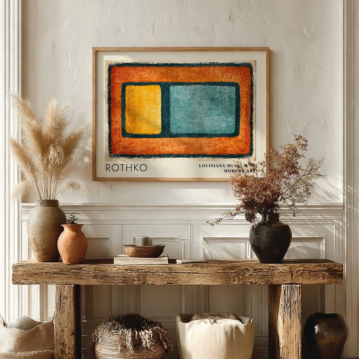 Wall art poster featuring Mark Rothko abstract color blocks from Louisiana Museum of Modern Art