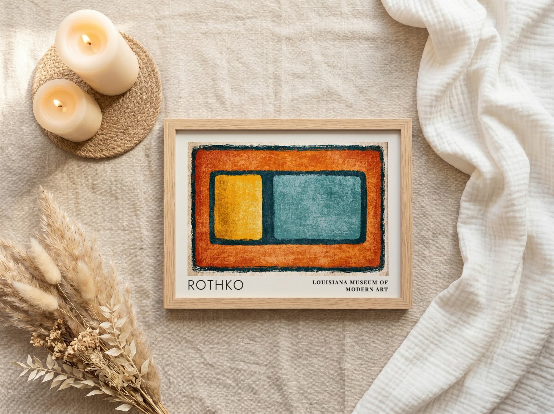 Wall art poster featuring Mark Rothko abstract color blocks from Louisiana Museum of Modern Art