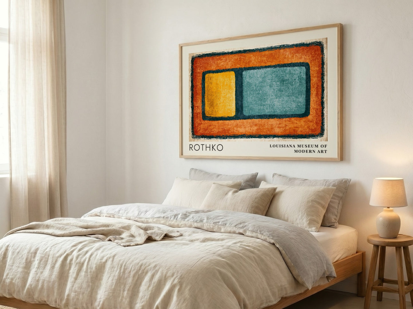 Wall art poster featuring Mark Rothko abstract color blocks from Louisiana Museum of Modern Art