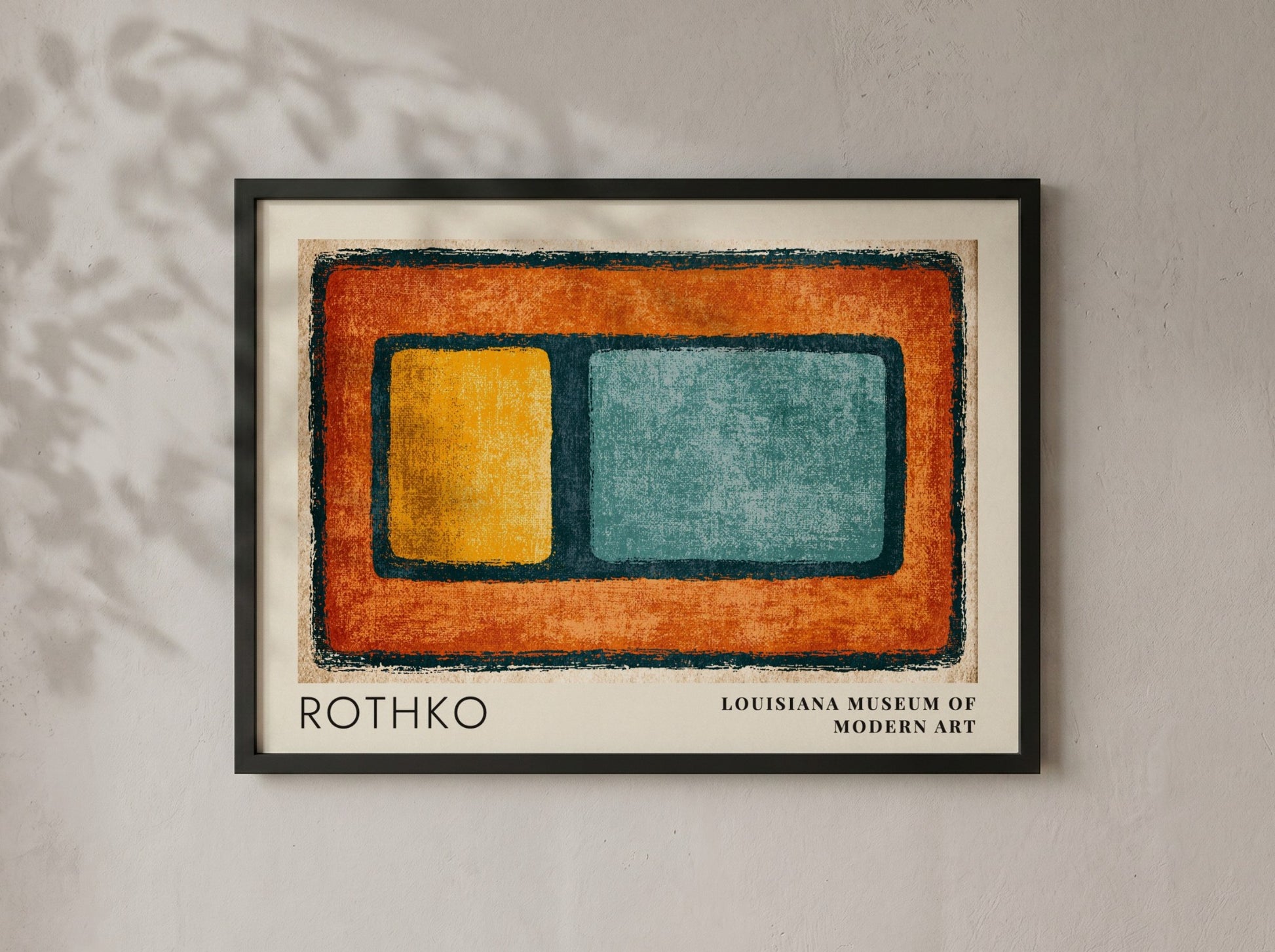 Wall art poster featuring Mark Rothko abstract color blocks from Louisiana Museum of Modern Art