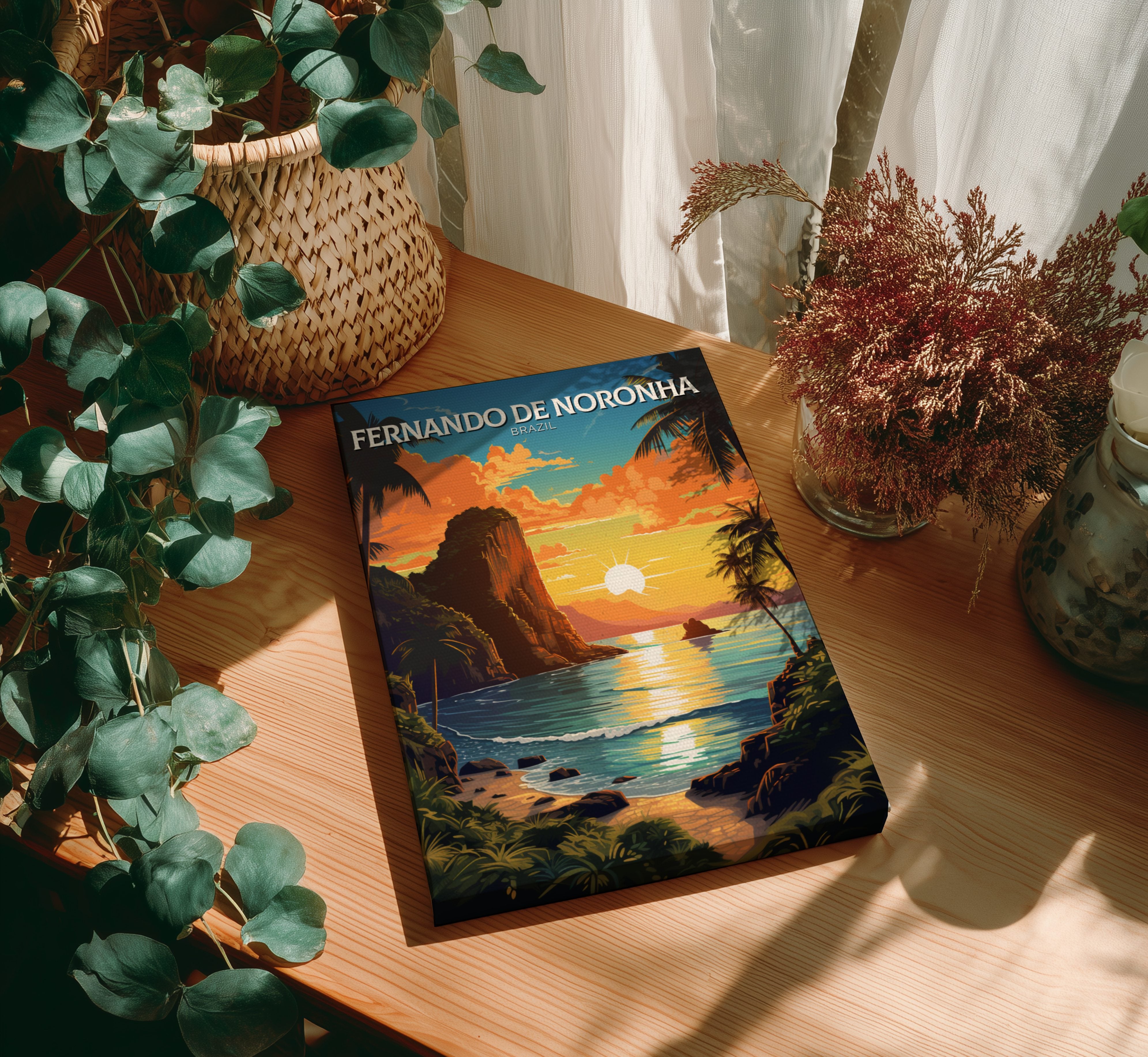 South America FERNANDO DE NORONHA TRAVEL POSTER - RETRO ISLAND ART