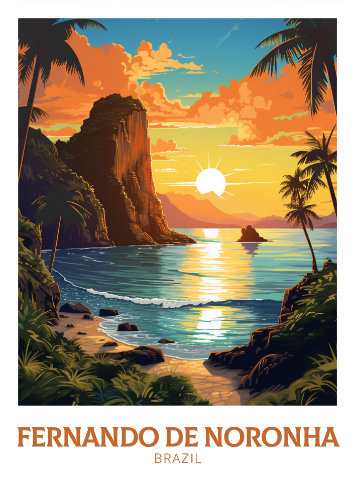 South America FERNANDO DE NORONHA PRINT - BRAZIL POSTER