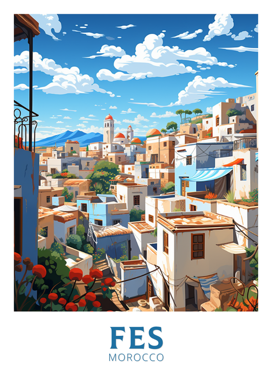 Fes, Egypt - Travel Poster